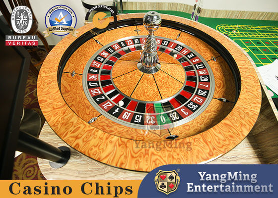 comprare International Casino Club 32 pollici ruota di roulette Tavola giratoria in legno massello con palla di resina fabbricazione online