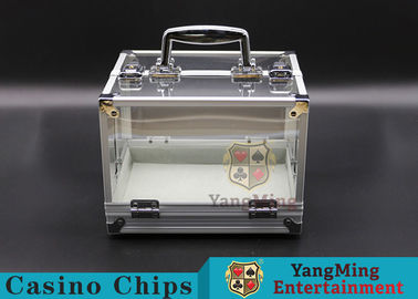 comprare Maniglia aperta Texas Chip Lockable Cash Box del doppio 600PCS/stanza di scacchi della trasparenza della struttura lega di alluminio alta fabbricazione online