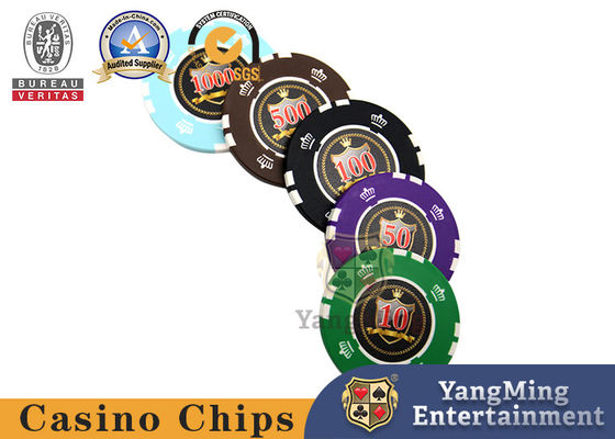 comprare 760 PCS Clay Plastic Poker Chips Gift stampato su ordinazione hanno messo in caso di alluminio d'argento fabbricazione online