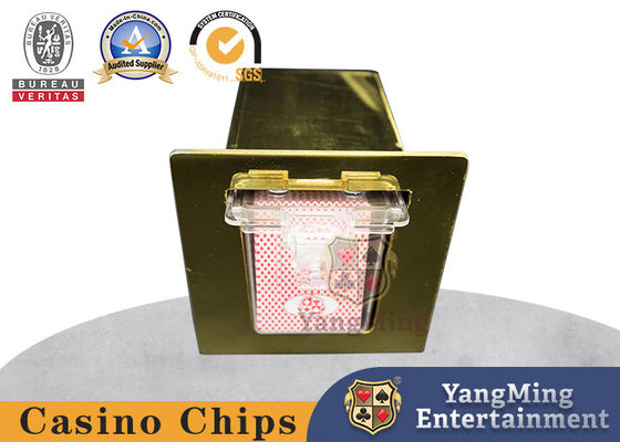 comprare Scatola regalo per carte da poker, gioco da tavolo da poker del casinò, metallo 8 paia di scatola di carte di scarto fabbricazione online