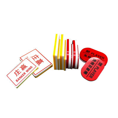 comprare Acrilico scolpito Baccarat Banker Player Casinò Poker Table Game Table Top Chinese English Button fabbricazione online
