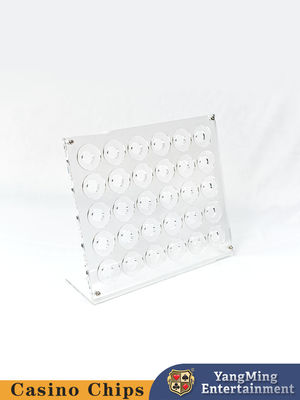 comprare 30 pezzi Acrilico trasparente Poker Chip Display Rack 40mm Rotonda Roulette gioco d'azzardo tavolo fabbricazione online
