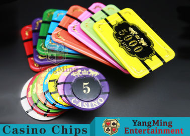 comprare Mazza Chips Round di Crystal Acrylic Tiger Image Casino 40/45/50mm fabbricazione online