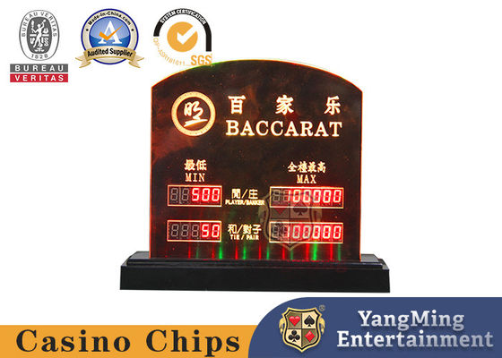 comprare Alto-attraverso il LED acrilico accende le luci elettroniche di Digital che scommettono la Tabella rossa della mazza del baccarat di spettacolo dei segni di limite fabbricazione online