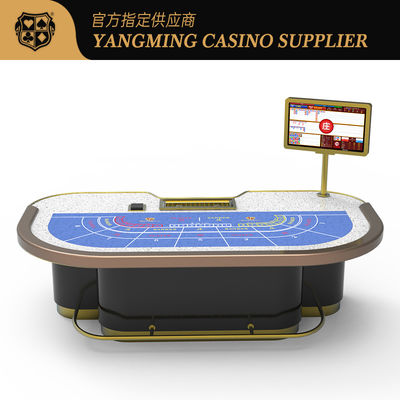 comprare Deluxe Upgraded 7 Persone Baccarat Dragon Tiger Guard Bar Table Casino Poker Chip Game Table fabbricazione online
