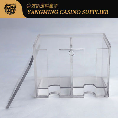 comprare Al dettaglio acrilico personalizzato due compartimenti otto mazzi scatole di carte da scarto per giochi di poker gioco fabbricazione online