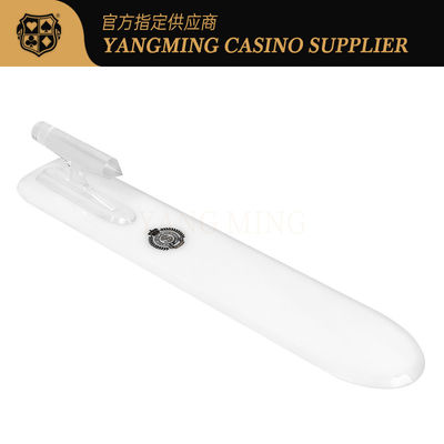 comprare Manico trasparente colore bianco lattiero Acrilico Casinò carte da poker Paletta per il gioco di poker Casinò fabbricazione online