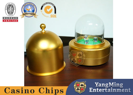 comprare Copertura trasparente in ottone Coppa a dadi elettrica con controllo intelligente Sic Bo Tavolo da poker a gioco Coppa a dadi elettrica fabbricazione online