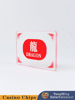 comprare La nuova progettazione Dragon Tiger Positioning Card Red Blue ha glassato il gioco acrilico della Tabella del poker fabbricazione online