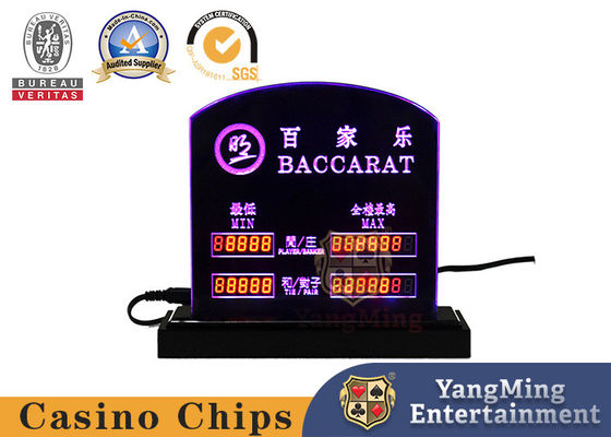comprare I giochi della Tabella del baccarat hanno dedicato la Tabella elettronica Bet Limit Customized Logo del poker del casinò del segno di limite della Tabella del LED fabbricazione online