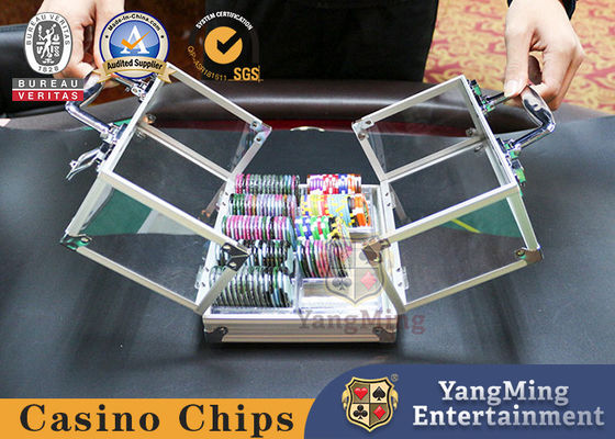 comprare Fabbrica in magazzino alluminio 600 Yards Chips Case di chiusura Baccarat Texas Casino Poker Gioco Chip Case fabbricazione online