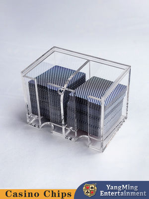 comprare Fabbrica personalizzato cristallino addensato acrilico 8 Deck Discard Holder Baccarat Casual Tavolo di gioco Discard Holder fabbricazione online