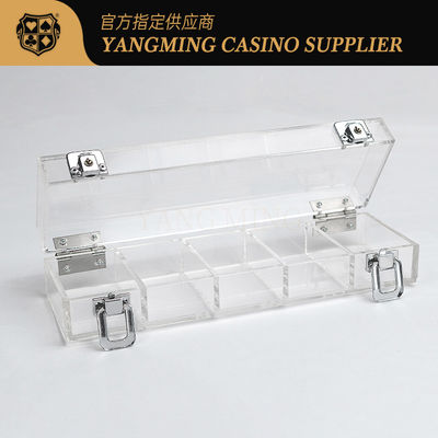 comprare Acrilico 100 PCS 50mm Transparent Poker Chip Tray Baccarat Texas Hold'em Gioco da tavolo fabbricazione online