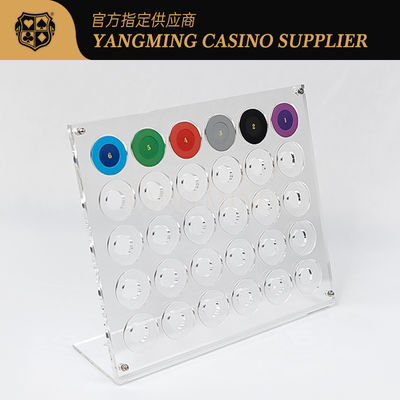 comprare 30pcs 40mm Acrylic Chip Rack per il Casinò Custom Roulette Chips Table Display fabbricazione online