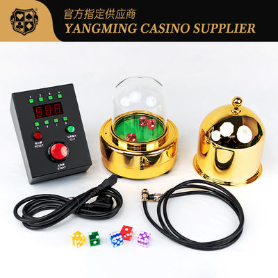 comprare Alte qualità all'ingrosso Oro elettrico Smart Dice Cup Set Baccarat gioco d'azzardo Dimensione carte Tavolo gioco di carte Dice Cup Set fabbricazione online