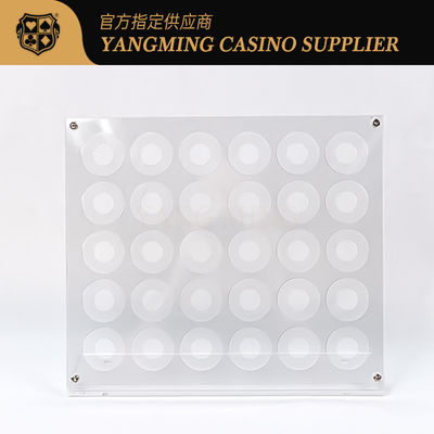 comprare Casinò Standard Chiara Acrilica Chip Display Stand 30 Piece Poker Chip Set Rack fabbricazione online