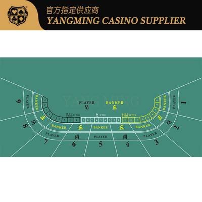 comprare Matto da gioco impermeabile con stampa rossa di alta qualità con layout combinati Baccarat / Texas Poker Casino fabbricazione online
