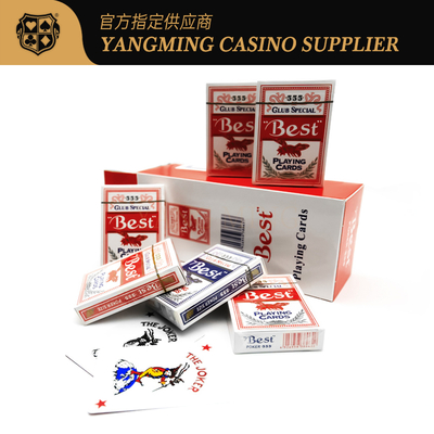 comprare 280g Rosso Blu Blu Core Poker Card Texas Baccarat Club Poker Game Card fabbricazione online