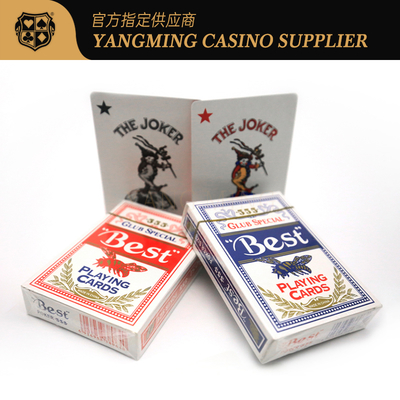 comprare 555 Domestic Blue Core Poker Cards Factory Stock Blu Red Color Print Gambling Club Dedicate Playing Cards fabbricazione online