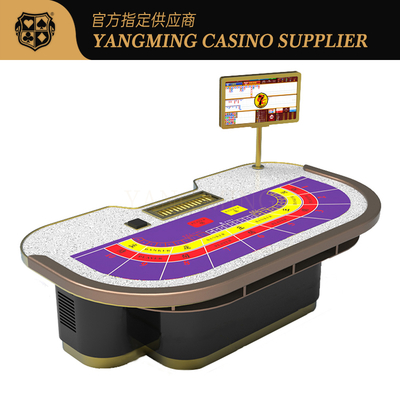 comprare Tavolo da poker per casinò di lusso Baccarat a 9 giocatori con motivi e colori personalizzati fabbricazione online