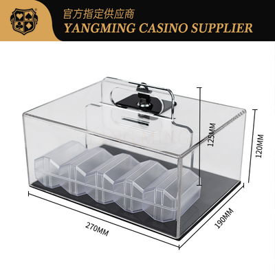 comprare Acrylic Poker Chip Holder - 400 Capacity Texas Hold'em Storage Case fabbricazione online