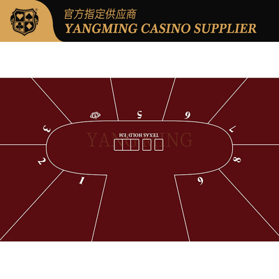 comprare Custom Texas Hold'em Poker Table Mat – 9 Player Casino Game Layout fabbricazione online