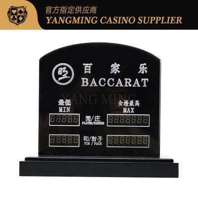 comprare Alto-attraverso il LED acrilico accende le luci elettroniche di Digital che scommettono la Tabella rossa della mazza del baccarat di spettacolo dei segni di limite fabbricazione online