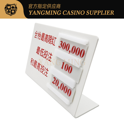 comprare Accessori da banco a forma di L per tavolo da Baccarat Poker, per gioco da casinò fabbricazione online