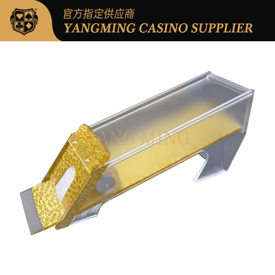 comprare Gold 8 Decks Of Poker Dealer Grinding Baccarat Dragon Tiger Table Game Può Essere Progettato fabbricazione online