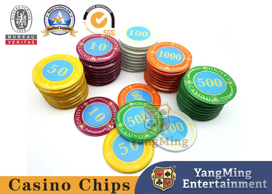 comprare Viola UV acrilica di Crystal Chips Set Poker Game Independent di 730 pc fabbricazione online