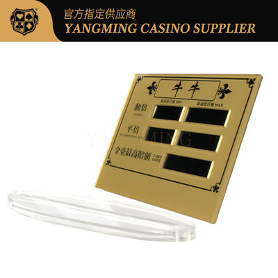 comprare Casino Bull Poker Table Limited Red Card Acrylic Plastic Screen Printing Può essere personalizzato fabbricazione online