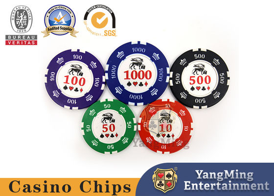 comprare Set di fiches da poker per casinò Stripe Suited, set di fiches da poker da 12 g con denominazioni fabbricazione online