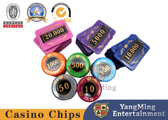 comprare 730 pc Crystal Screen Style Roulette Chip messo/gioco del poker messo in caso di alluminio fabbricazione online