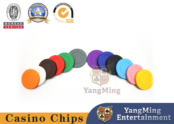 comprare Mazza di plastica dedicata Chips With Customized Print Logo di colore solido delle roulette fabbricazione online