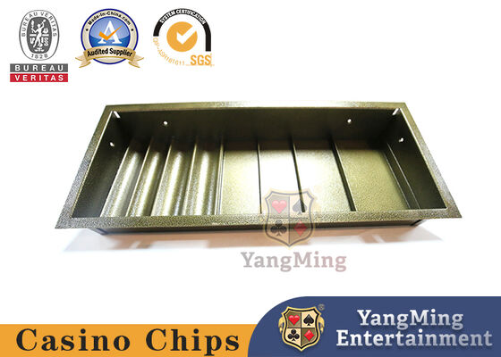 comprare La Tabella della mazza ha dedicato una mazza Chip Case Tray Double Lock di 1 strato riveste di ferro la fila quadrata di forma di Chips Float With 4 del metallo fabbricazione online