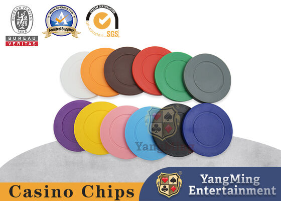 comprare Gioco rotondo monocromatico di plastica Chips For Roulette Poker Tables fabbricazione online