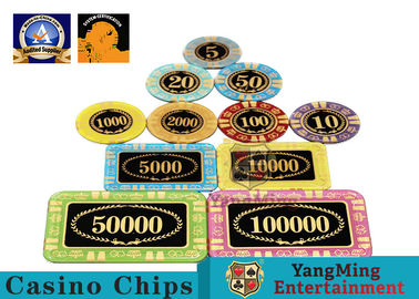 comprare L'alta trasmissione personale Crystal Casino Poker Chips Round modella per il club di gioco fabbricazione online