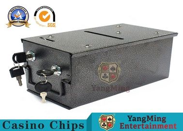 comprare Dimensione 225*123*120mm della scatola del supporto di scarto del metallo della piattaforma del piano d'appoggio della mazza del baccarat del casinò 8 fabbricazione online