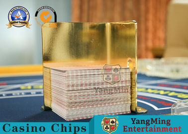 comprare Le carte da gioco dorate spesse di acciaio inossidabile sprecano gli espositori per biglietti augurali, disponenti le carte fabbricazione online