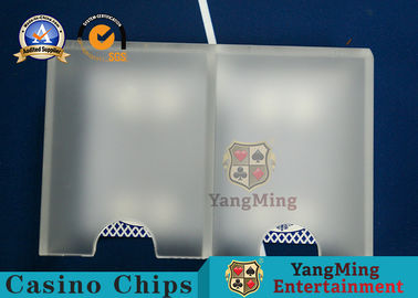 comprare Ampia carta di dimensione acrilica di ispessimento Matte Open Card Cover Box per gli accessori del controsoffitto della Tabella della mazza necessari fabbricazione online