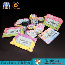 comprare Patate fritte tagliate in pezzi sottili personalizzabili della Tabella del poker del modello di progettazione di Texas Poker Clay Ceramic Chips fabbricazione online
