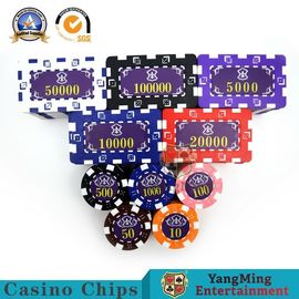 comprare bronzare di plastica americano su ordinazione di Chip Set Ink Silk Screen della mazza del casinò di nucleo di ferro dell'ABS di 760pcs 14g fabbricazione online
