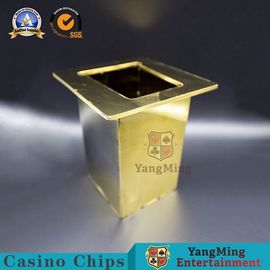 comprare Mezza certificazione dello SGS del supporto 10.5*10.5*17.5 di scarto del poker delle carte da gioco del bottone del metallo fabbricazione online