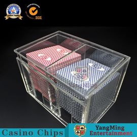 comprare 1-8 le piattaforme che il baccarat acrilico del supporto di scarto della carta da gioco ha dedicato due lati inscatolano completamente trasparente fabbricazione online