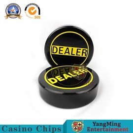 comprare Texas Hold materiale acrilico loro giro della carta della mazza del bottone del commerciante della mazza modella il colore nero fabbricazione online