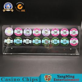 comprare Mazza rotonda Chips Display Holder/supporto completamente trasparente della Tabella del casinò delle roulette fabbricazione online