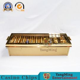comprare Due strati del casinò dorato di titanio di Chip Tray With Lid And Locks di colore metallico del ferro fabbricazione online