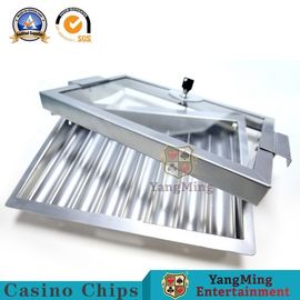comprare 8 / Galleggiante argenteo della Tabella del black jack di 12 di file del metallo del casinò di Chip Tray Baccarat Texes Customize Luxury ruote di roulette fabbricazione online