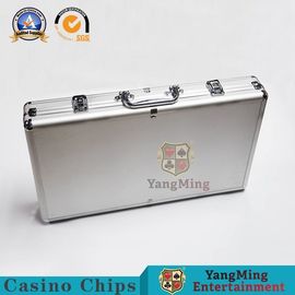 comprare La scatola robusta 600pcs Clay Poker Chips Set Case della struttura della lega di alluminio di potere con le carte da gioco e taglia fabbricazione online