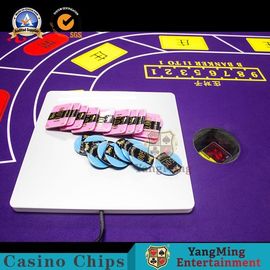 comprare il piano d'appoggio del cuoio del sistema del casinò RFID di 2850*1650*800mm carda la tovaglia ritenuta per la mazza di lusso del baccarat fabbricazione online